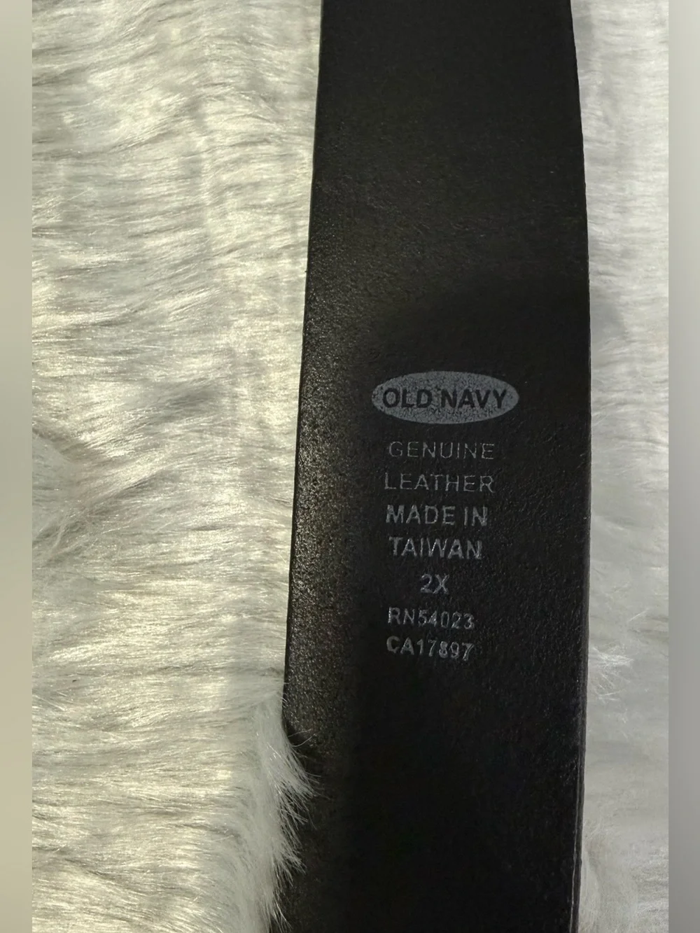 Old Navy Classic Black Leather Belt, Size 2X